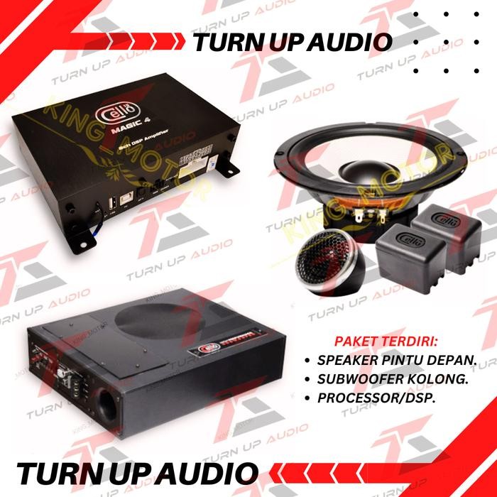 PREMIUM Paket Audio Full Mobil Split 2-Way Cello Coaxial Peerless sub kolong