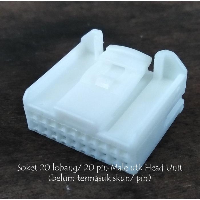 PREMIUM Soket Male 20 Lubang/ 20 Pin utk HU Bawaan Toyota