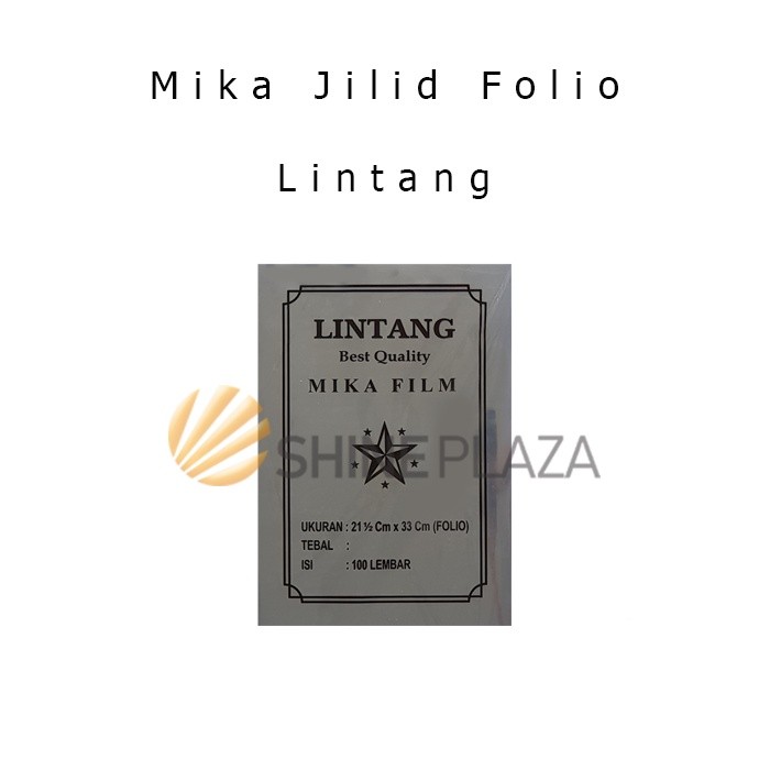 

Plastik Mika Jilid Bening Folio - Kertas Mika Tipis