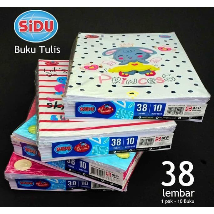 

(10 BUKU / 1 PAX) Buku Tulis Sidu 38 Lbr / Buku Tulis Sinar Dunia 38 Lembar / Buku 38lbr / Buku