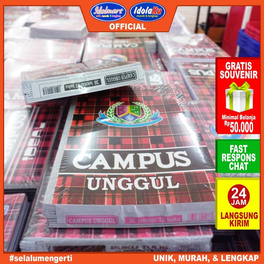 

Idolmart Buku Tulis Campus Unggul Isi 36 Lembar Buku Tulis Sekolah Boxy Bandung