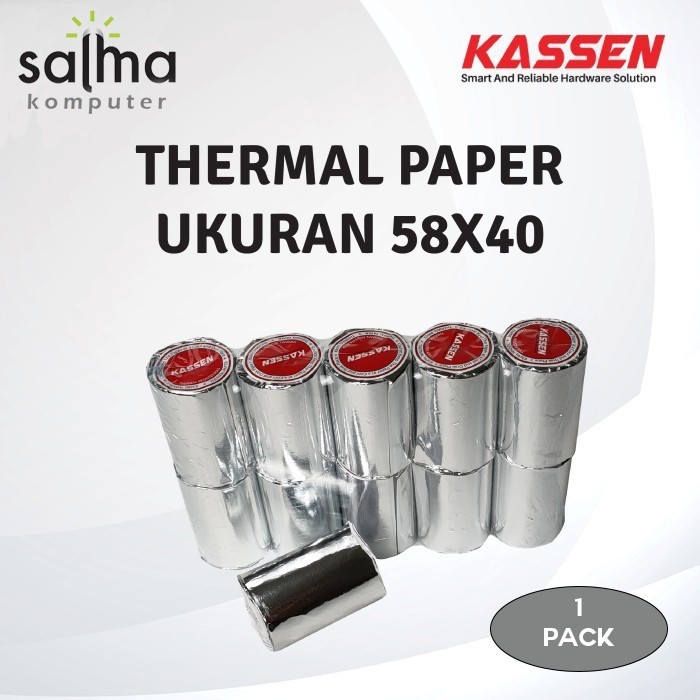 

KASSEN KERTAS THERMAL PAPER ROLL UKURAN 58X40 1Pack WE!!
