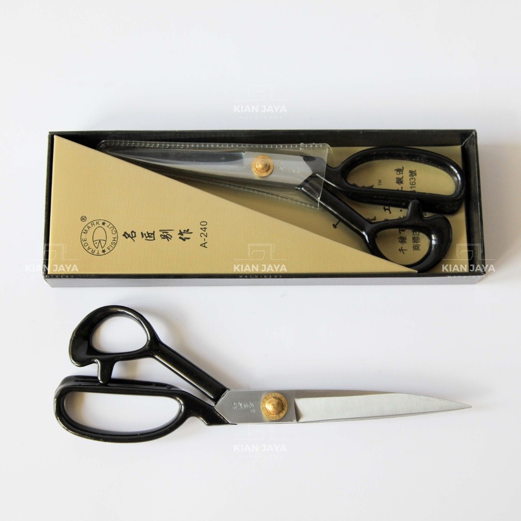 

[ kianjaya ] Gunting Kain Fish Cut 9 inch / Gunting Potong Kain Merk Fishcut AAA ukuran 9 inch Cap
