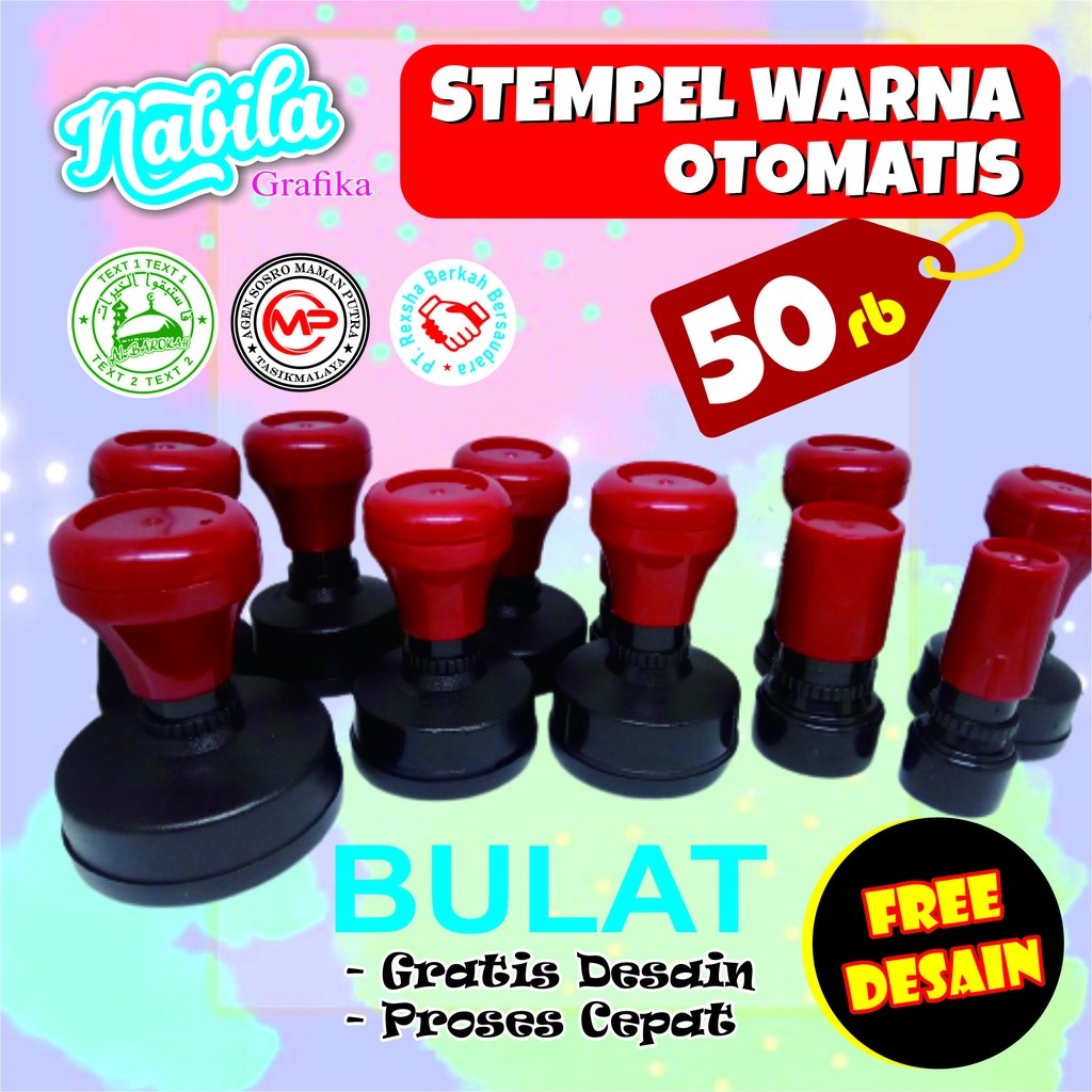 

STEMPEL, STEPEL LUNAS, CUSTOM,STREMPEL NAMA, OTOMATIS, MURAH WE!!