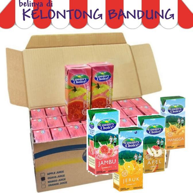 

WHYN!! Country Choice 250 ml Jus Jambu Mangga Jeruk Apel per dus box karton