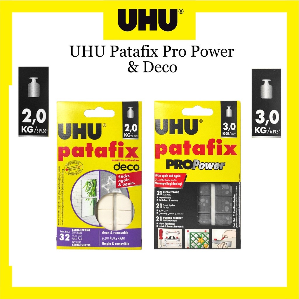 

UHU Patafix Deco & Pro Power Lem Perekat Praktis Serbaguna / Adhesive Original Made In Germany WE!!!
