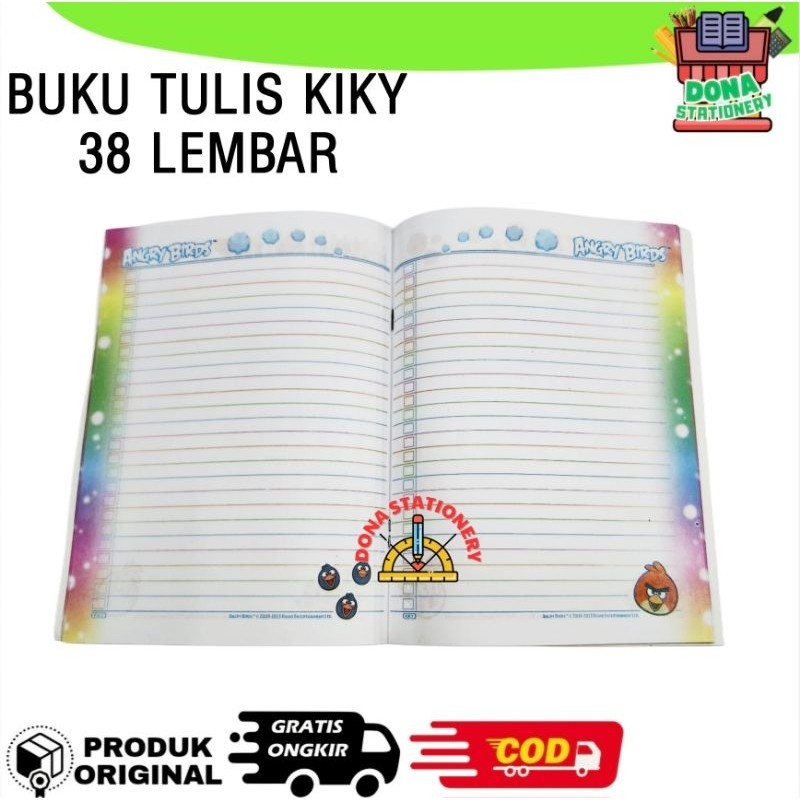 

[ 1 Pack ] BUKU TULIS KIKY 38 & 58 Lembar BUKU TULIS WARNA-WARNI