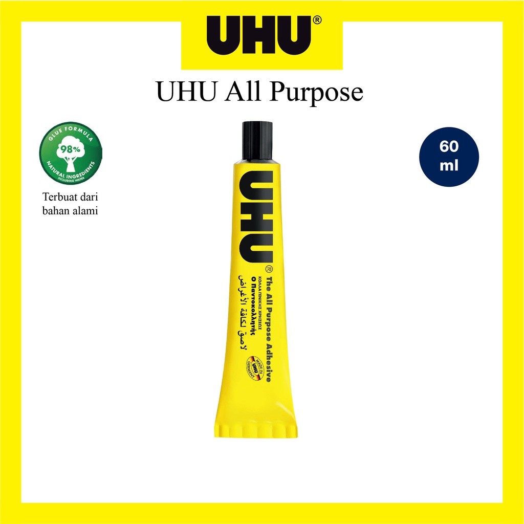 

Lem UHU All Purpose Cair 60 ML / Adhesive Original Made In Germany WE!!!