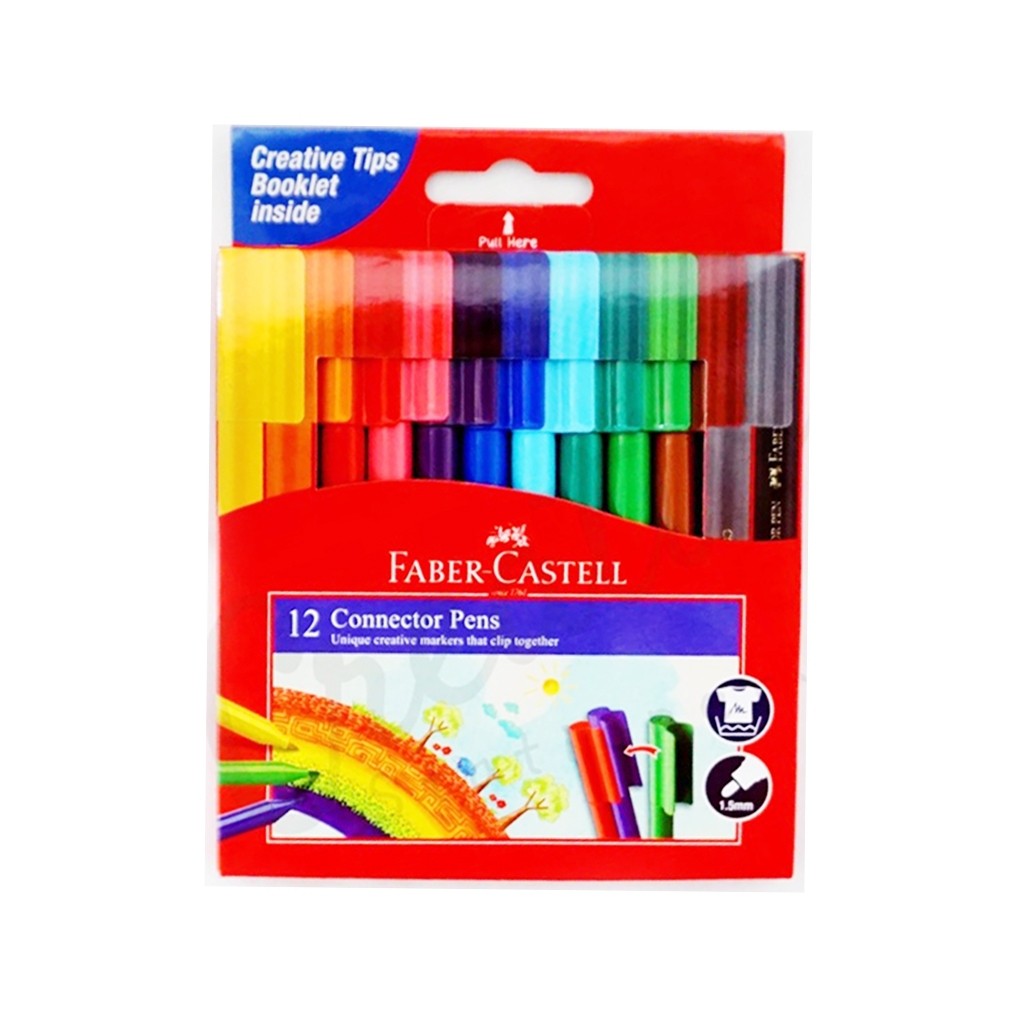 

Konektor Pen Faber Castell / Spidol Warna Connector Pen Set 12 Warna / Souvenir Ulang Tahun WE!!!