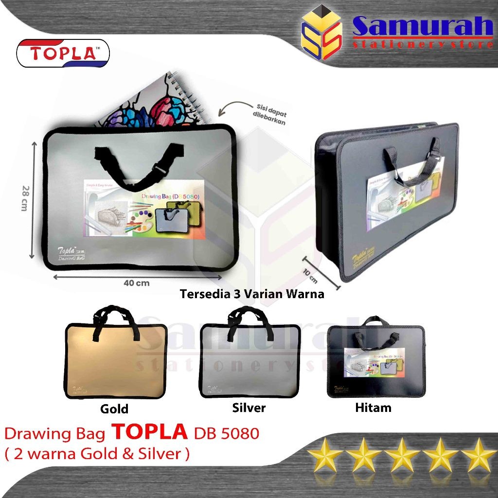 

Document Bag Zipper Topla 28 x 40 cm / Drawing Bag - Tas Dokumen Seleting Plastik - Kain Muat sampai