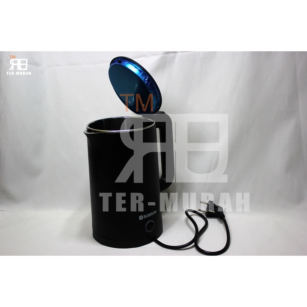 TEKO LISTRIK TERMOS SUBRON HITAM KWALITAS 1 KETTLE TEKO SUBRON BLACK PEMANAS AIR KETTLE TEKO SUBRON