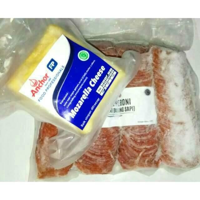 

SINGLE MOZARELLA ANCHOR & PEPPERONI GRADE A500GR 200SLICE