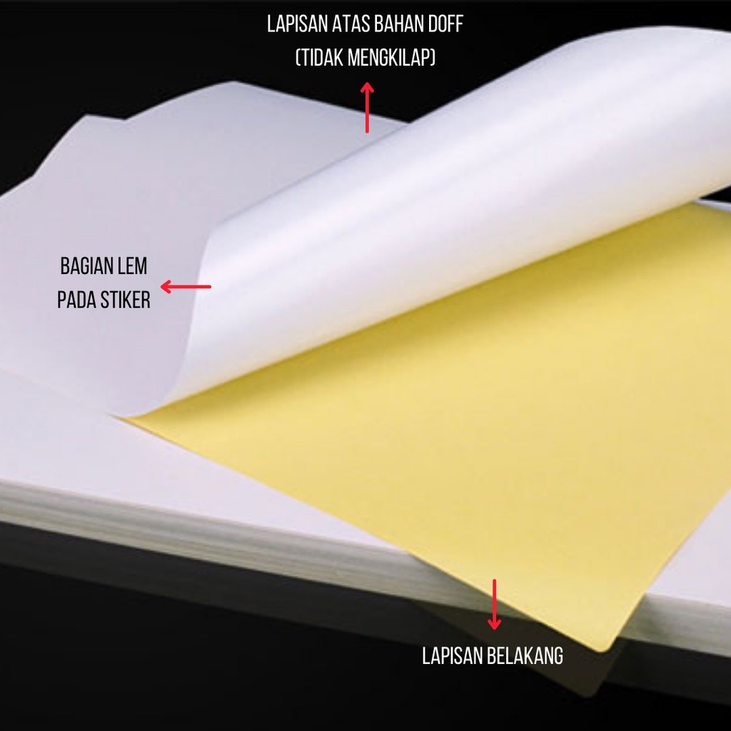 

Kertas Stiker F4 isi 30 lembar / Kertas Stiker HVS F4 / Kertas Stiker Doff / Kertas Sticker F4