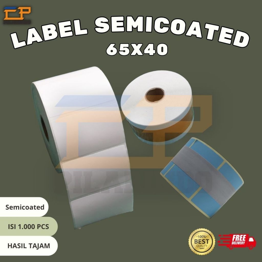 

Etiket Label Semicoated 65x40 Mm Melekat Kuat