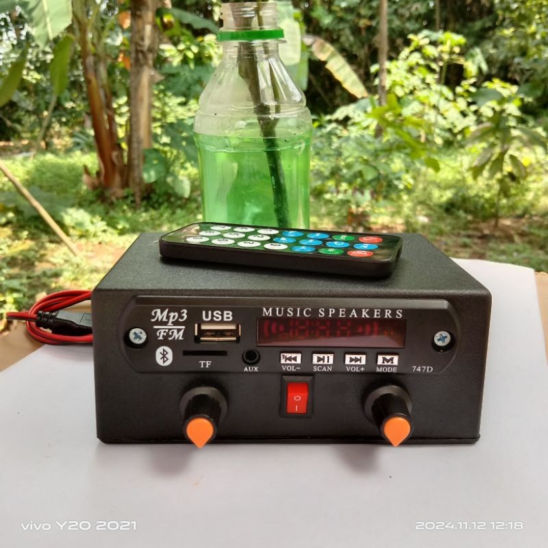 Power Amplifier Mini 5Volt Plus Mp3 Player Bluetooth Daya Cas HP Atau Powerbank