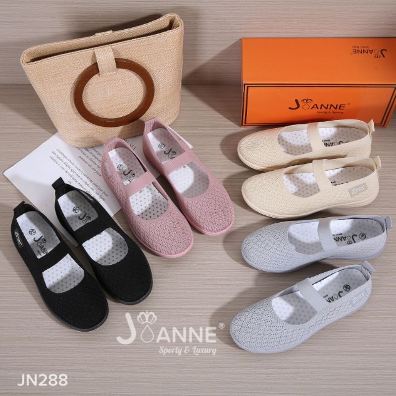 [JOANNE] SEPATU FLYKNIT FLAT SHOES IMPORT JN288
