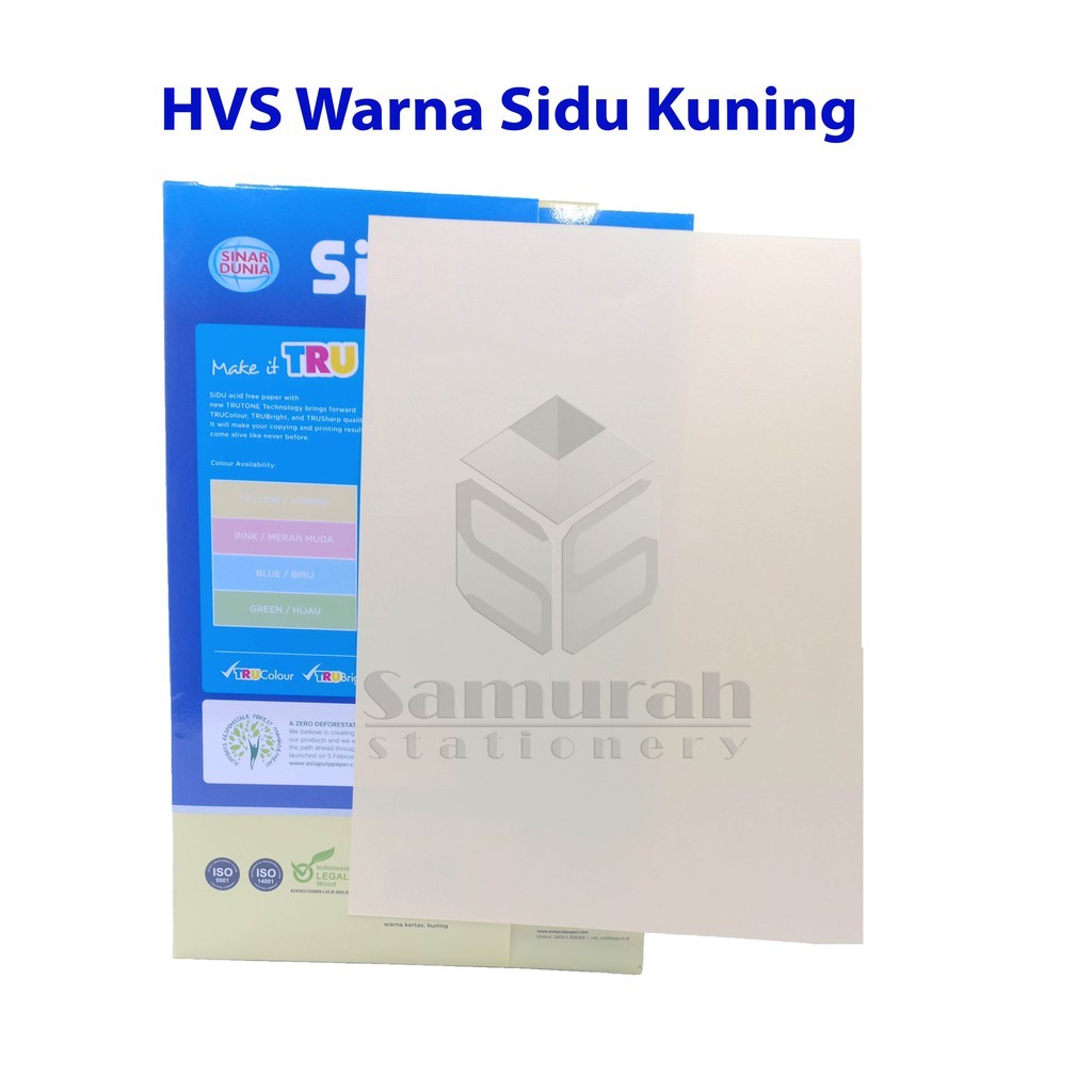 

Kertas HVS Sinar Dunia A4 70 Gsm Warna / Kertas SIDU A4 Warna 70 Gram / Merah / Kuning / Biru Hijau