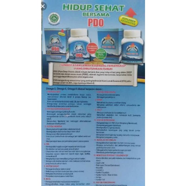 PDO 1 Lusin Free Hadiah Minyak Ikan PDO(Pure Deep ocean)