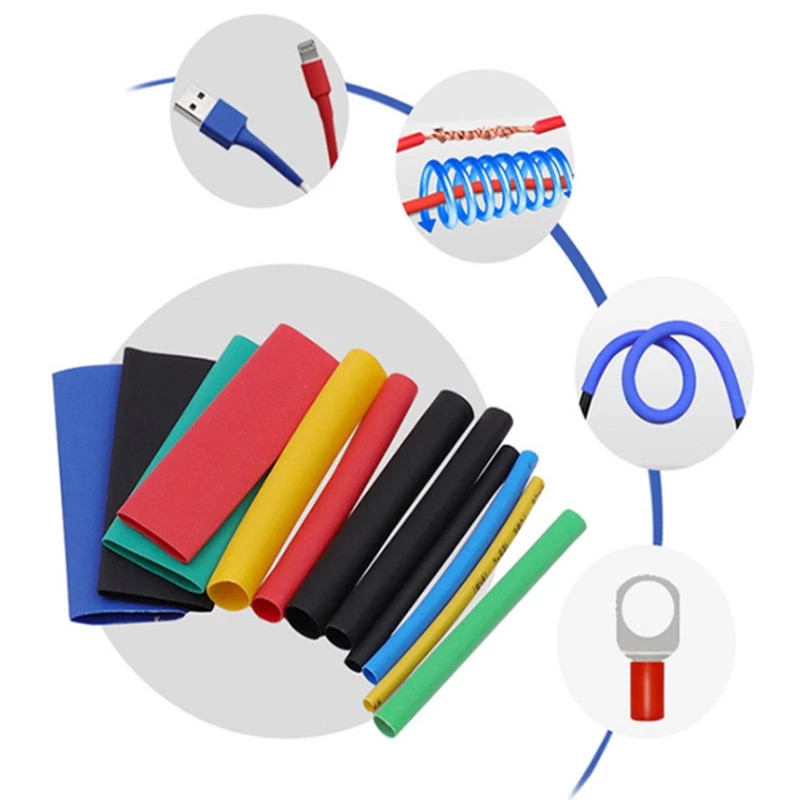 530pcs Set Kabel Bakar Heat Shrink Bahan Polyolefin/Heat Shrink Tube Bakar Kabel/Heat Shrink +