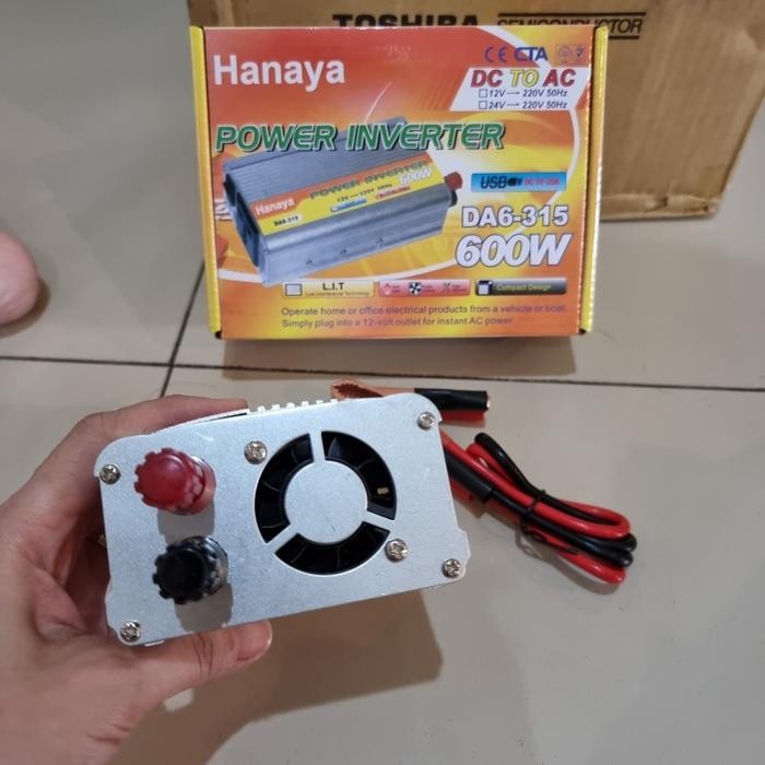 POWER INVERTER HANAYA 600W DC TO AC / INVERTER 600 WAT HANAYA