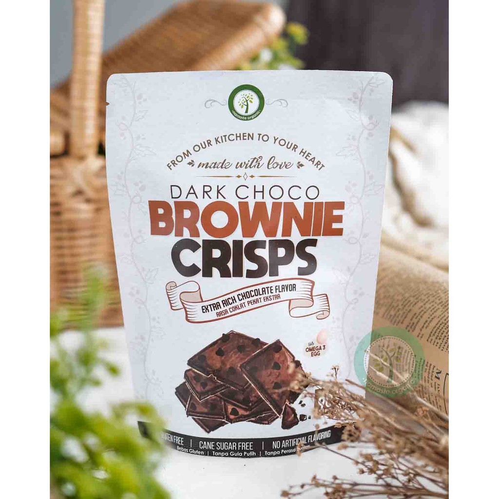 

DARK CHOCO BROWNIE CRISPS - WITH EXTRA CHOCO CHIPS 90GR WE!!