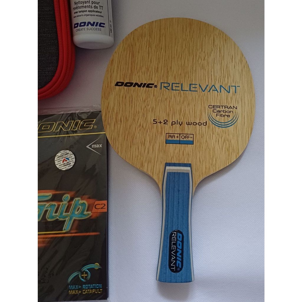 Bet PingPong Donic Relevant Plus Karet Donic Bluegrip Lengkap Set