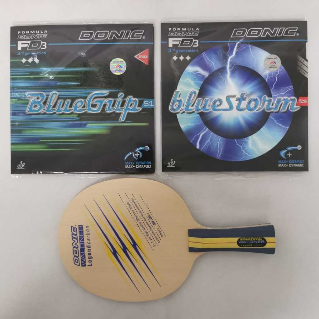Bat Donic Waldner Legend Carbon Kombinasi Karet Donic Terbaik Set