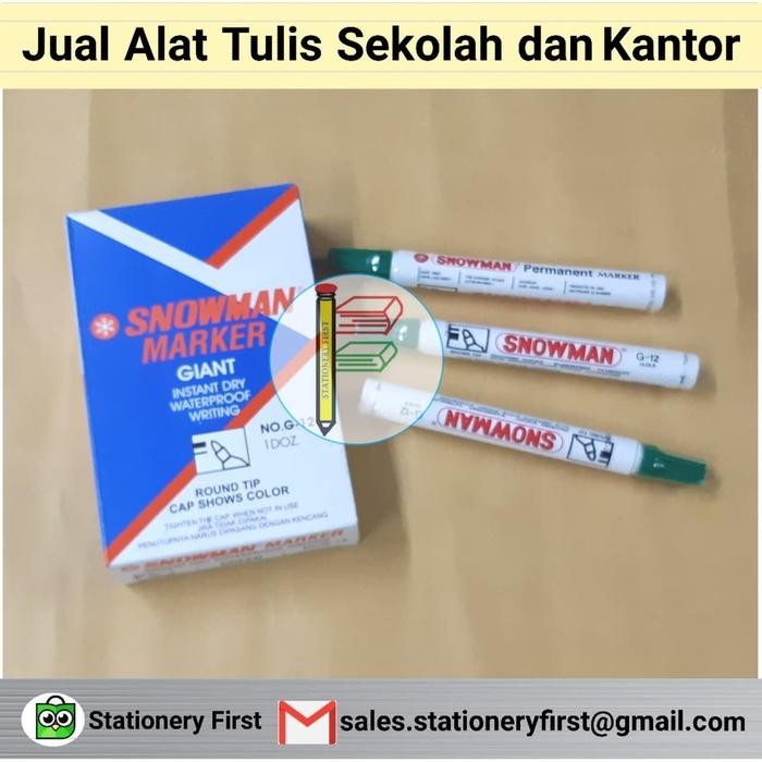 

Big Boss - Spidol Permanen Marker Snowman G-12 Grosir