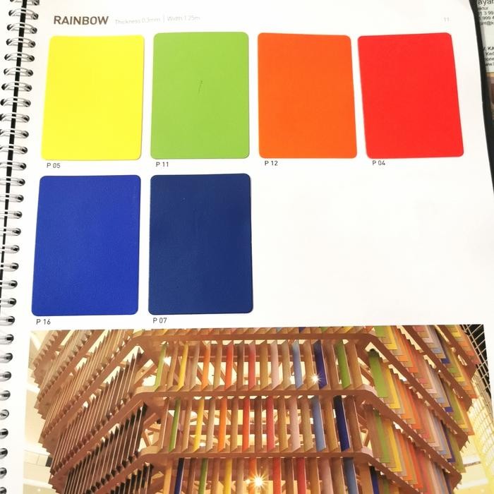 Pvc sheet Taco sheet motif Solid polos doff 0.3mm lapisan mebel