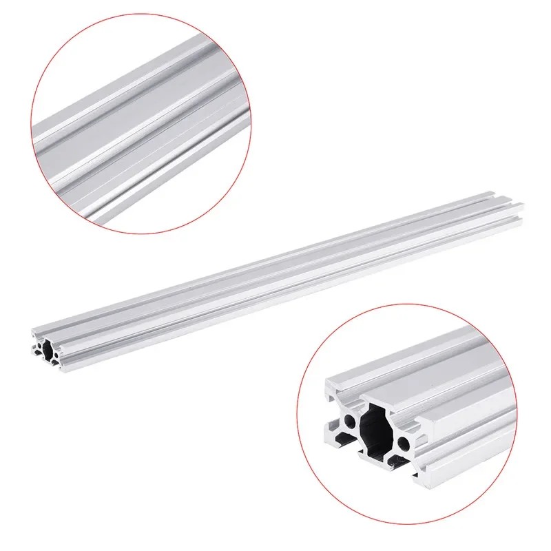 Aluminum Profile Frame C Beam 2040 V-Slot Extrusion European Standard Anodized 400 500mm Linear Rail