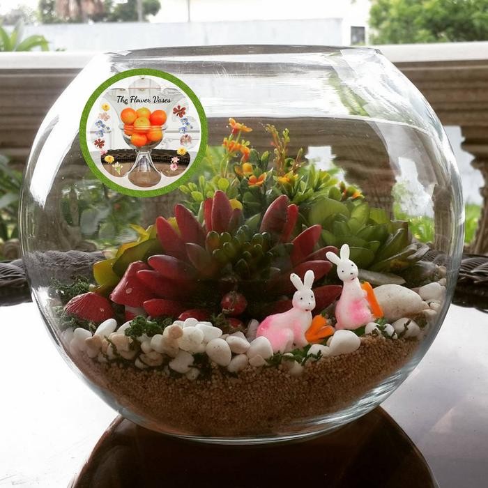 Vas bunga kaca merk WW Design / Luna C1 / Flower vase / Diamas