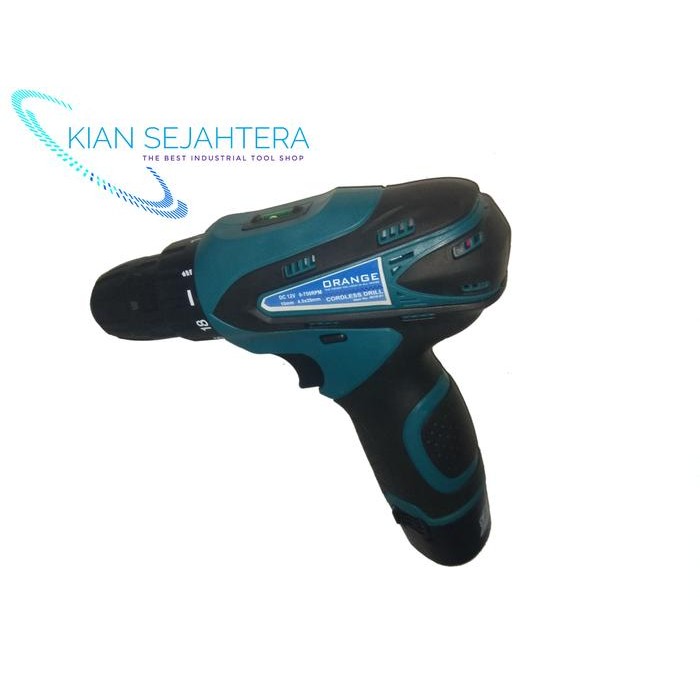 ORANGE MESIN BOR CORDLESS 12V.MESIN BOR CAS BATERAI CHARGER.2 BATERAI