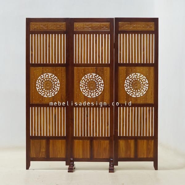 Sketsel Pembatas Ruangan Minimalis Jati, Sketsel Lipat Minimalis Jati Terlaris