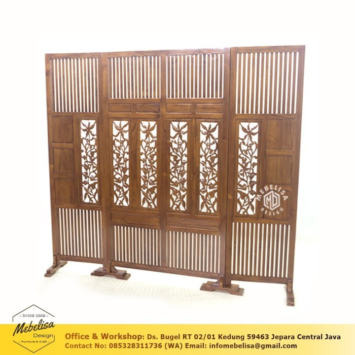 Pembatas Ruangan Minimalis Jati, Sketsel Pembatas Ruangan Sholat