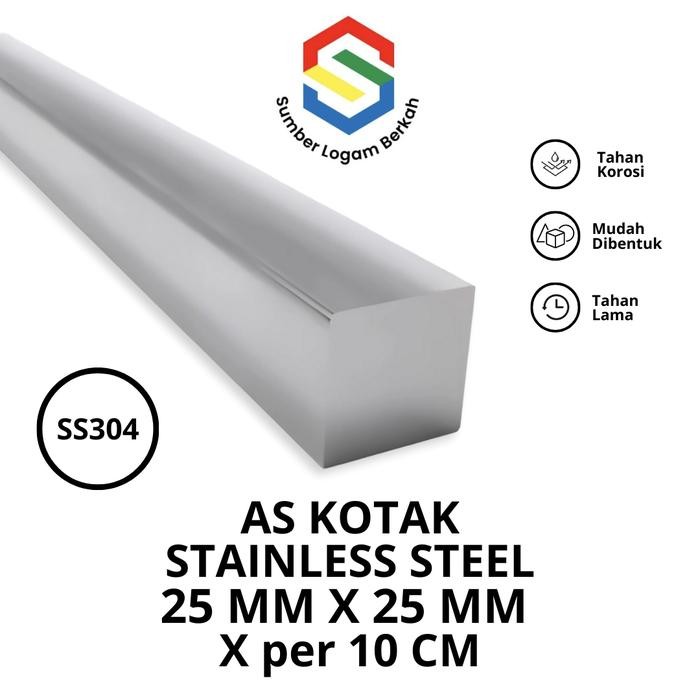 As Kotak 25 Mm X 25 Mm Stainless Steel 304