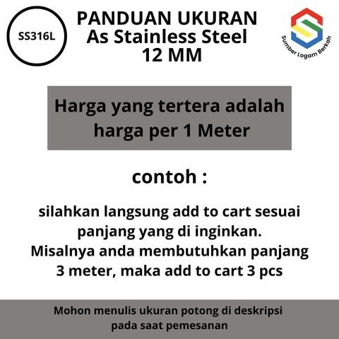 As 12 Mm Stainless Steel 316