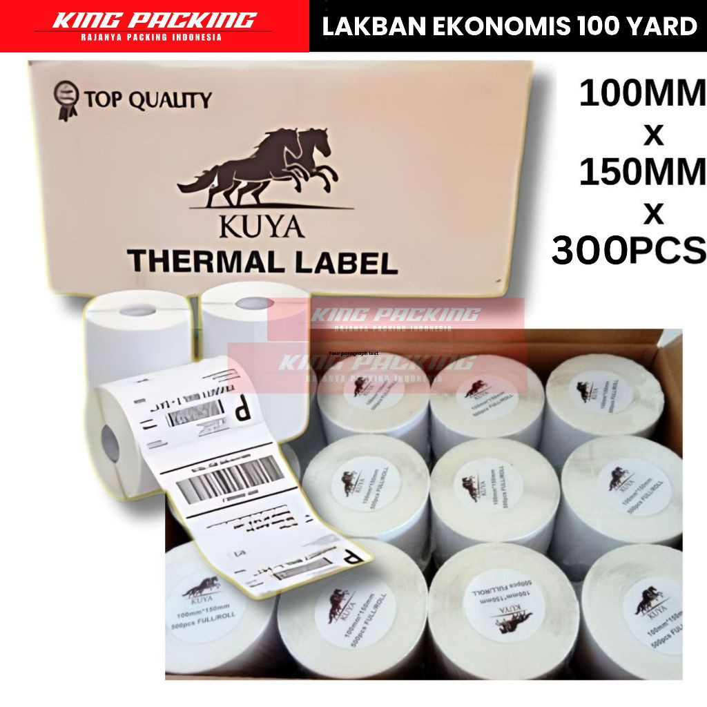 

Stiker Thermal 100x150 (300Lembar) / Label Barcode / Cetak Resi