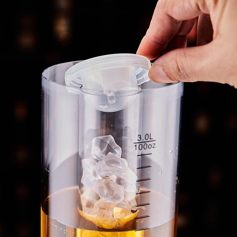 Ready Stock1.5L/3L Beer Tower Dispenser Tower Bir Beer Bottle Ice Cube Beer Tower Dispenser With LED