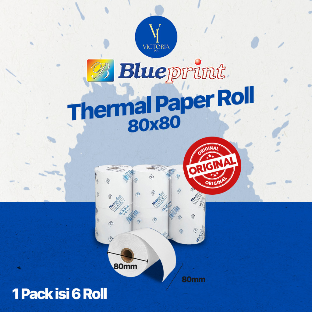 

Kertas Thermal 80x80 Pack of 6 Roll 80x80 (P) KERTAS KASIR STRUK (KEMASAN PACK 6 Roll) KERTAS