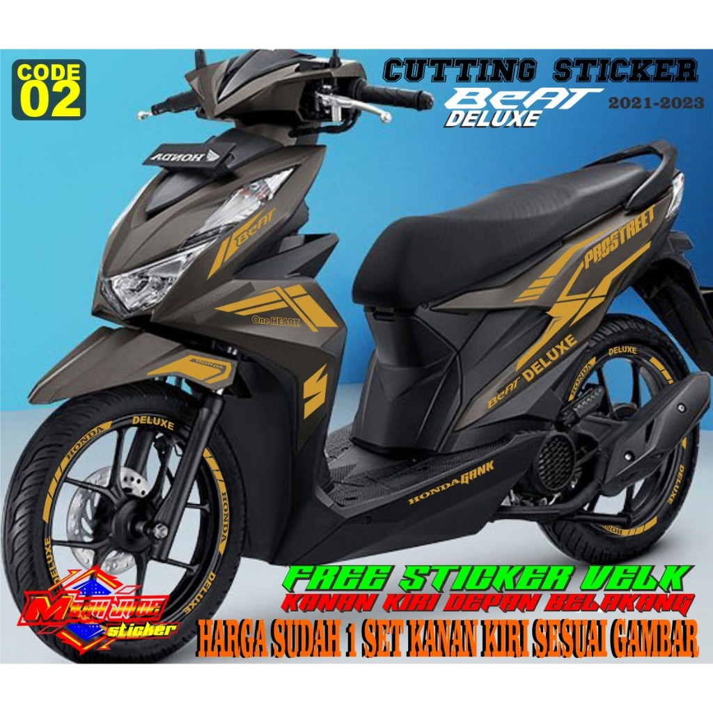 Fresh Lingling Cutting Stiker Beat Deluxe - Aksesoris Motor Stiker Honda Beat 2020 2021 2022
