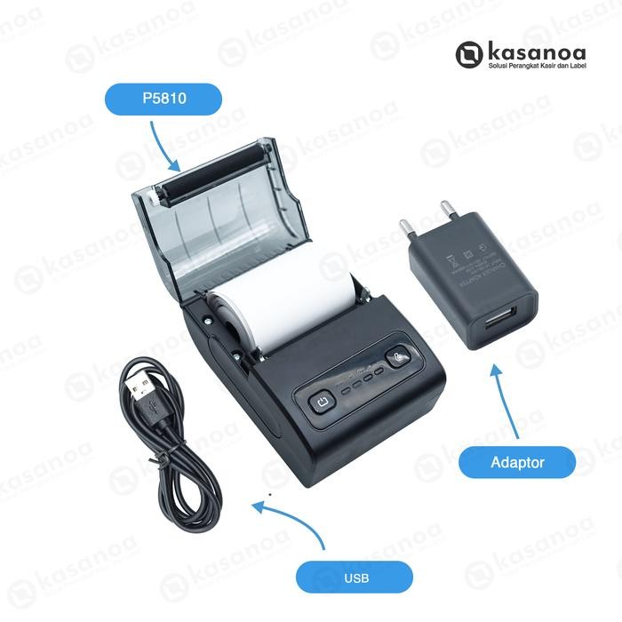 Kasanoa-Printer Struk Kasir Pos Sano P5810 Print Thermal Usb Bluetooth Tanpa Kabel