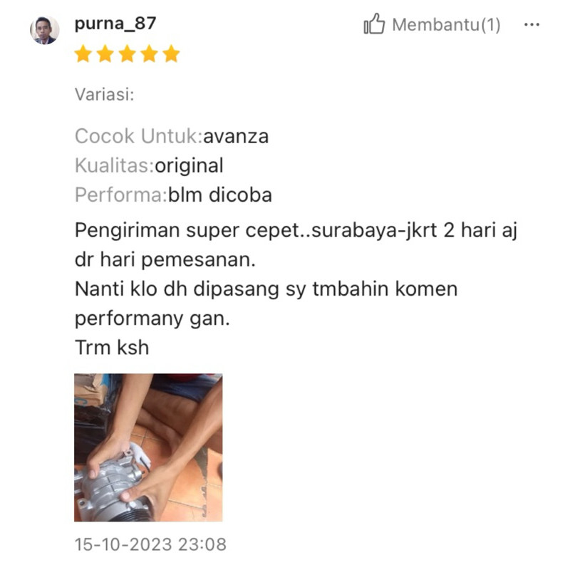 Fresh Lingling Kompresor Avanza 1300 Cc 2003-2011 Denso Coolgear Assy Tinggal Pasang Ac Mobil