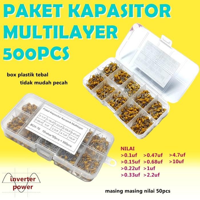 Set Box Capacitor Ceramic Kapasitor Multilayer Paket