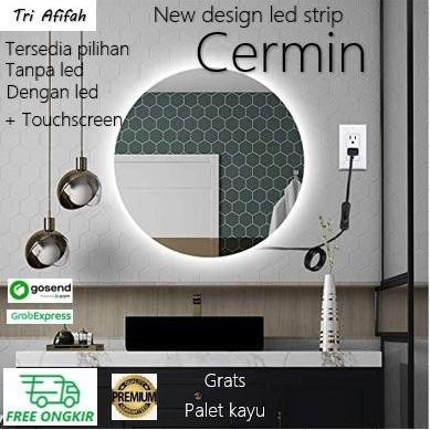 Mirror Led Cermin Dinding Cermin Kamar Mandi Cermin bulat round led