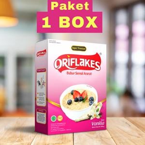 

JTTOP" ORIFLAKES SEREAL UMBI GARUT 350 GR - PAKET 1 BOX, GLUTEN FREE, GRANOLA, OATMEAL, KERING SUSU