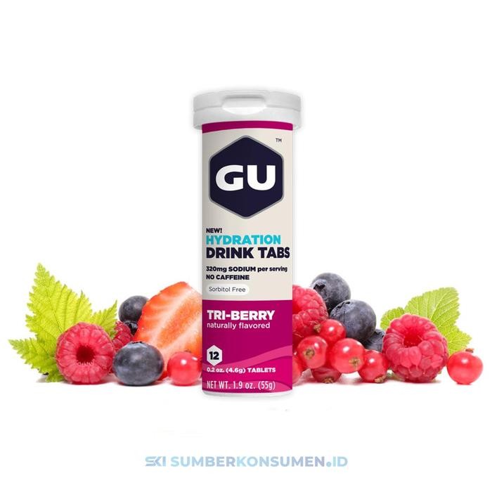 

JTTOP" GU HYDRATION DRINK TABS TRIBERRY / ELECTROLYTES TABLET ENERGY BERRY