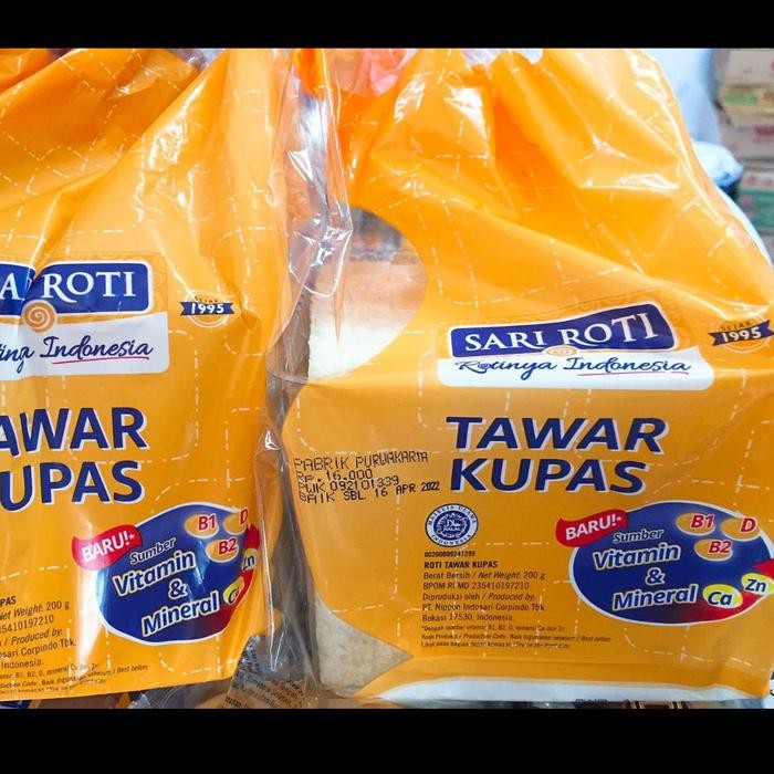 

JTTOP" SARI ROTI ROTI TAWAR KUPAS - KEMASAN 200 GR