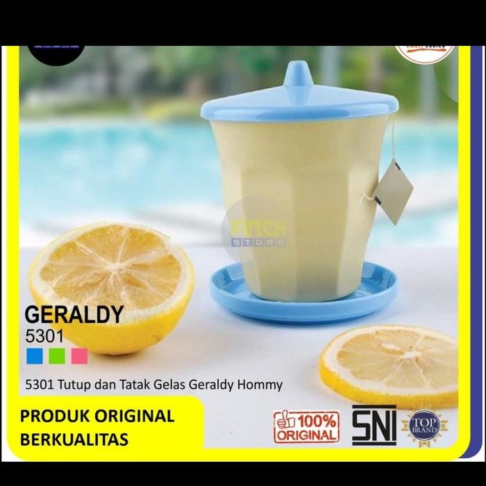 New ` Tutup & Tatakan Gelas Plastik Diameter 9 cm Hommy Geraldy