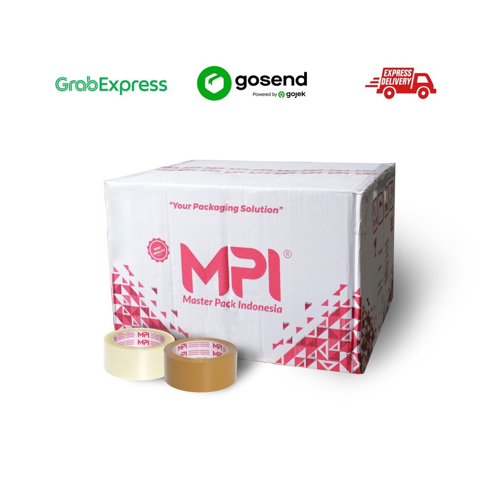 

Lakban Bening - Lakban Cokelat 45 mm x 90 Yard MPI 1 Dus isi 72 Roll