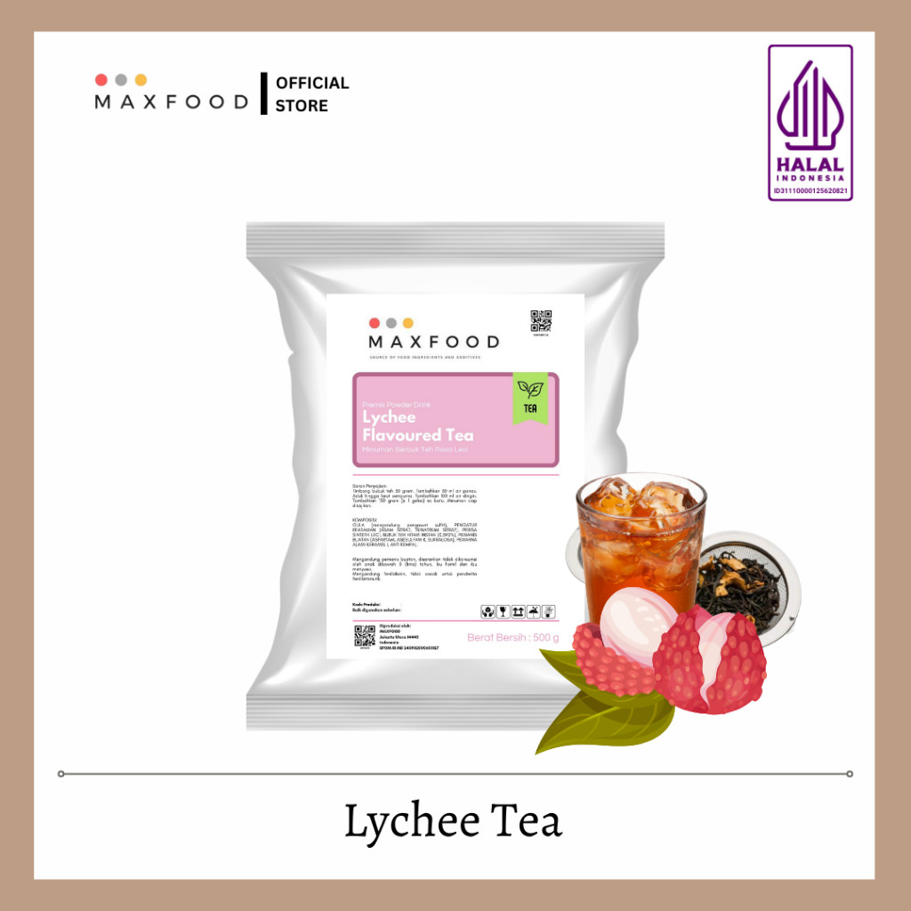 

Lychee Tea/ Teh Leci/ Bubuk Minuman Lychee Tea/ Lychee Tea Powder 500 gram